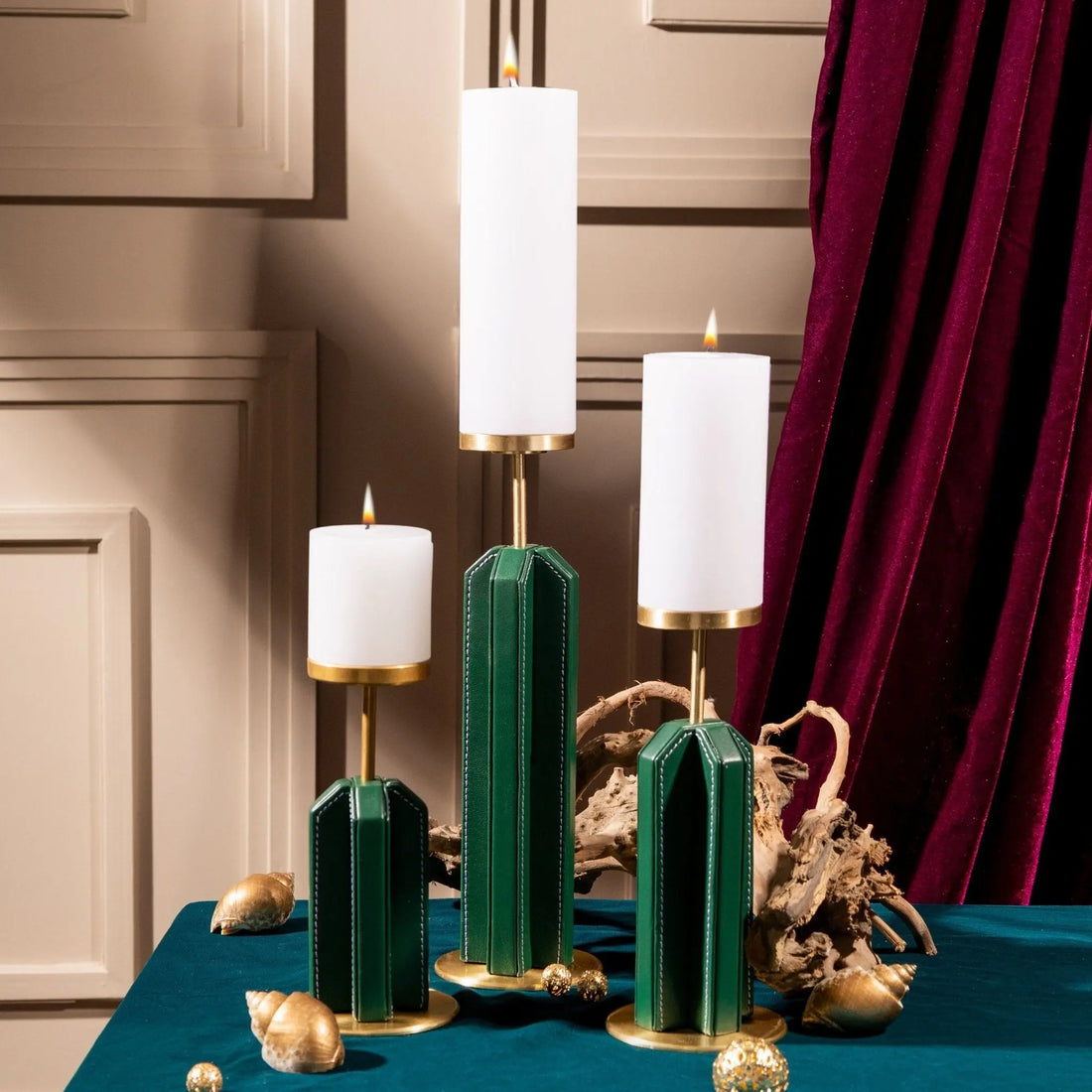 Sepia Homes Lume Candle Stand Set – Premium Ambient Candle Holders - Sepia Homes