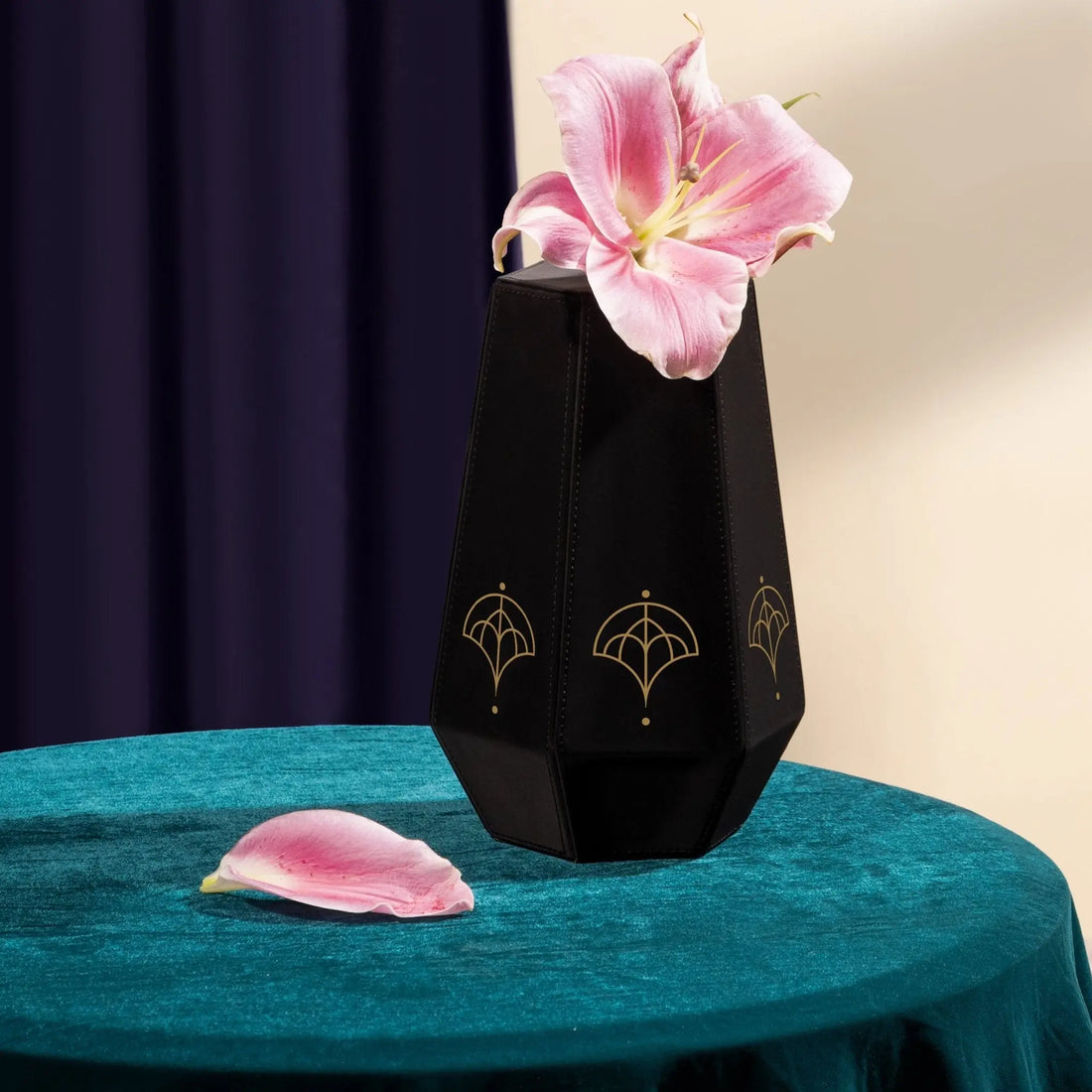 Sepia Homes Naxora Small Vase – Elegant Decorative Leatherette Vase - Sepia Homes