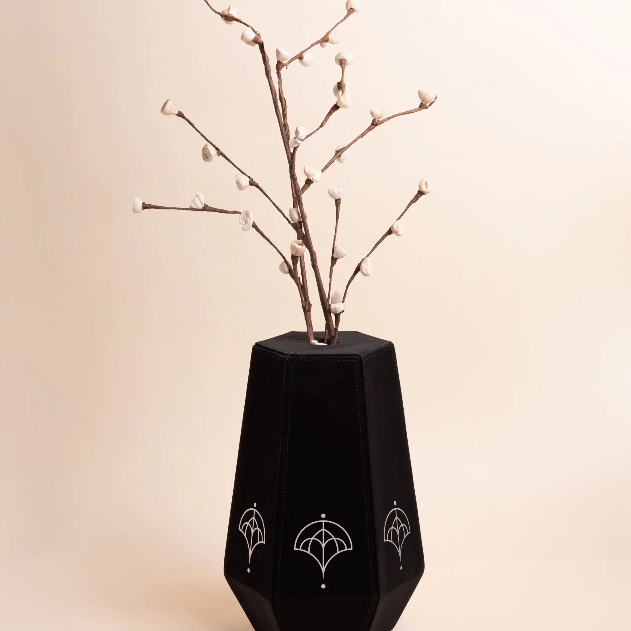 Sepia Homes Naxora Small Vase – Elegant Decorative Leatherette Vase - Sepia Homes