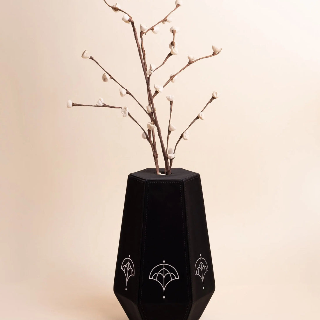 Sepia Homes Naxora Small Vase – Elegant Decorative Leatherette Vase - Sepia Homes