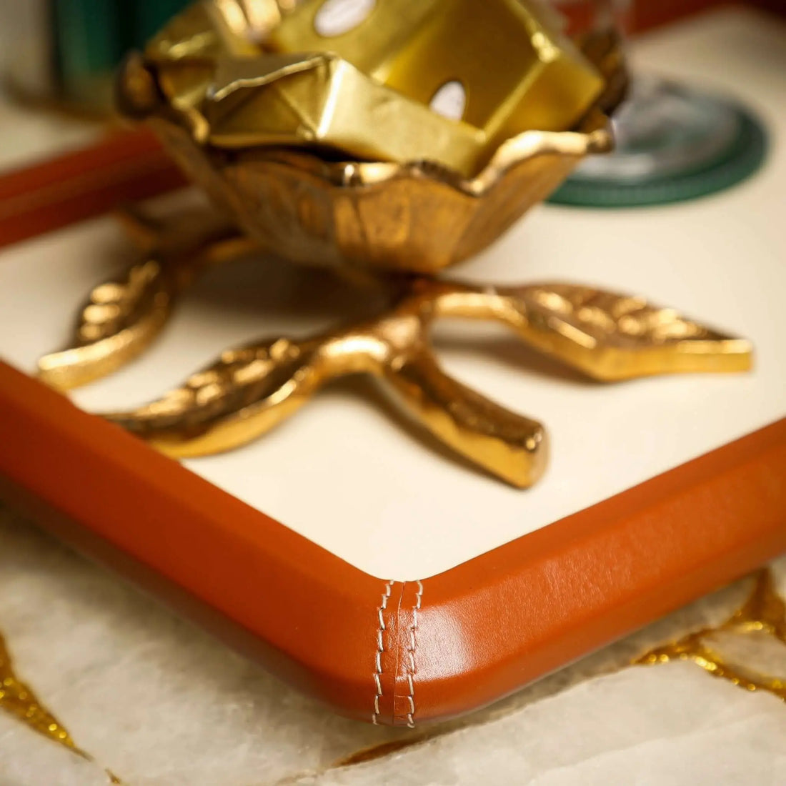 Sorrel Leather Multipurpose Tray - Sepia Homes