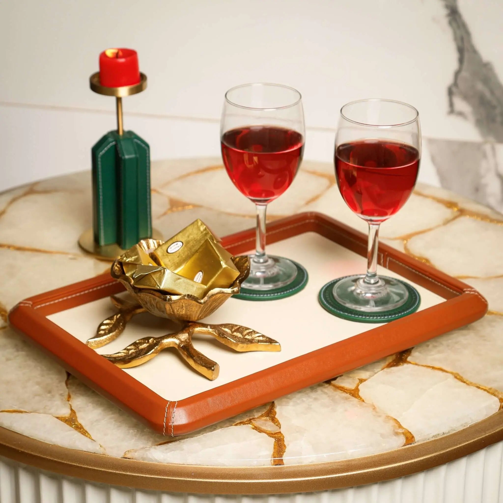 Sorrel Leather Multipurpose Tray - Sepia Homes