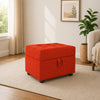 Tufted Storage Square Ottoman Bench Orange