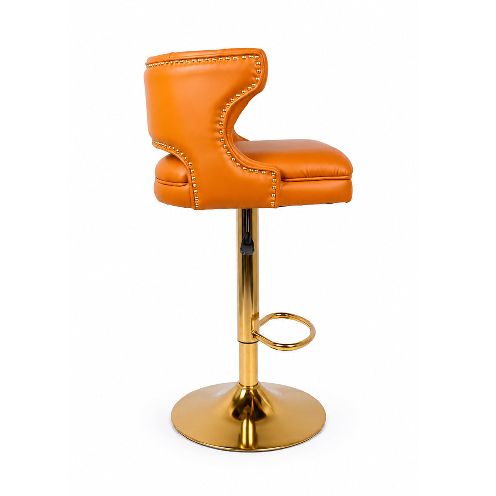 Verona Tan Faux Leather Adjustable Bar Stool